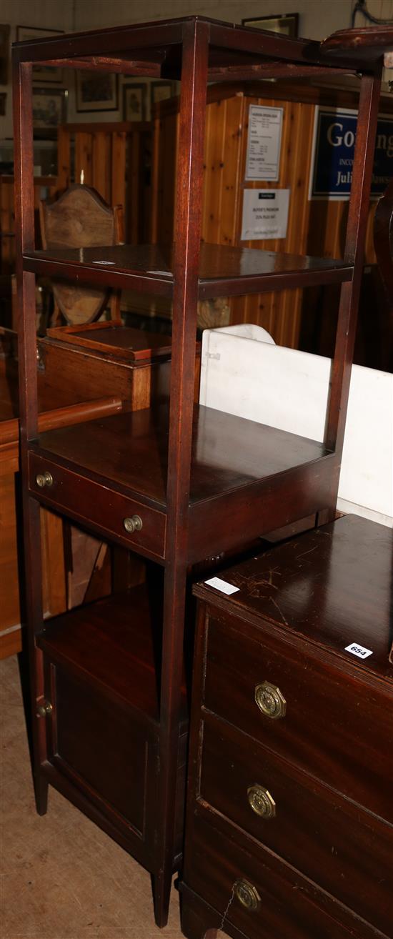 4 tier mahogany whatnot